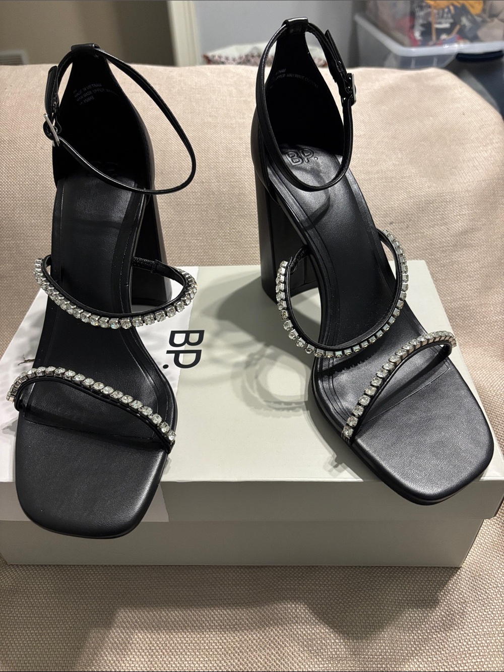 BP Nessa Ankle Strap Embellished Sandal